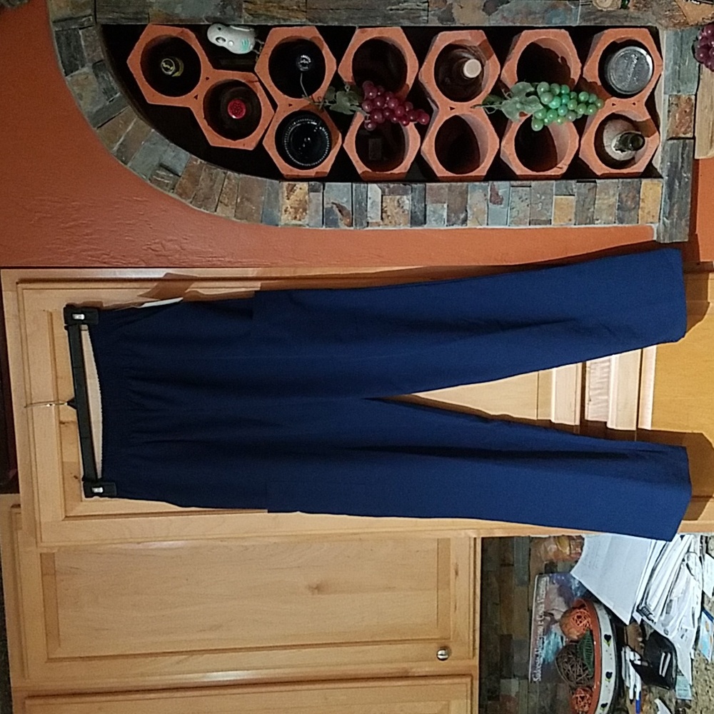 Divine Stretch By JDM Blue Elastic Waist Drawstring Scrub Pants NWT